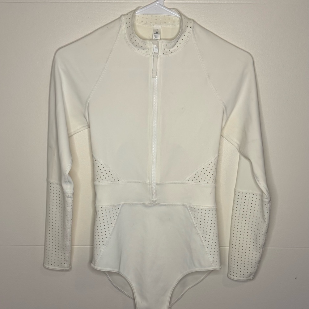 Lululemon Athletica Deep End Paddlesuit Long Sleeve Zip-Up size 6
